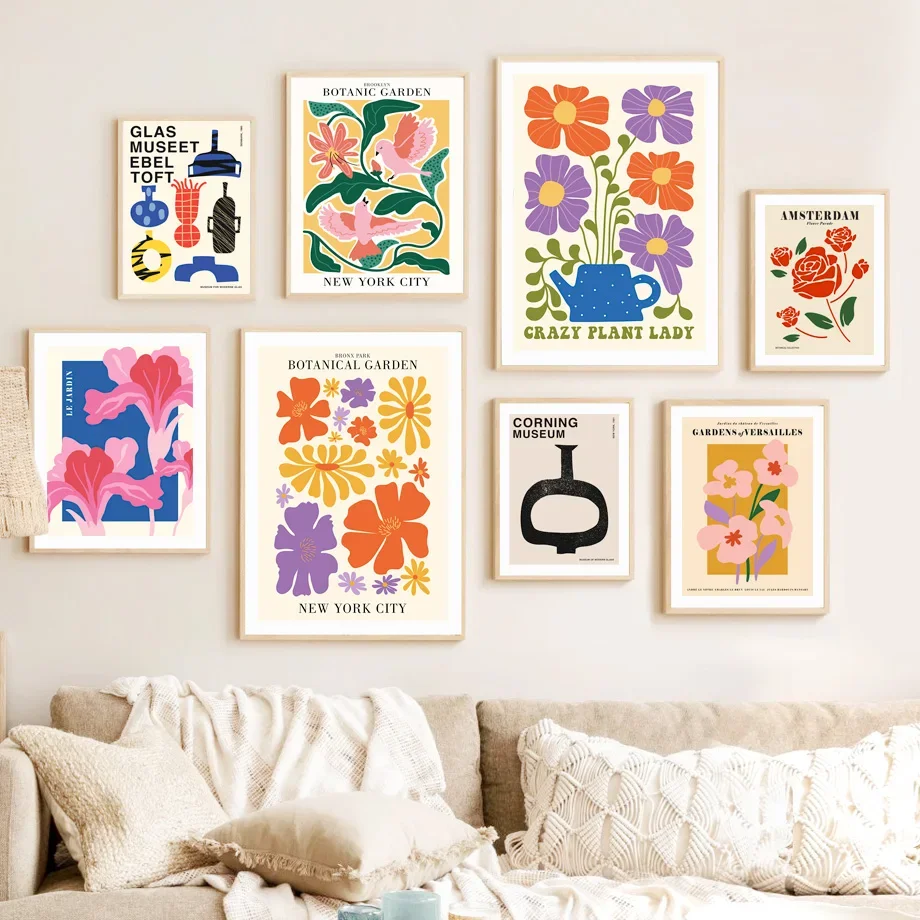 Цветочный сад букет цветов бруклиновый Ботанический парк Художественная Картина на холсте плакаты и принты настенные картины для декора гостиной