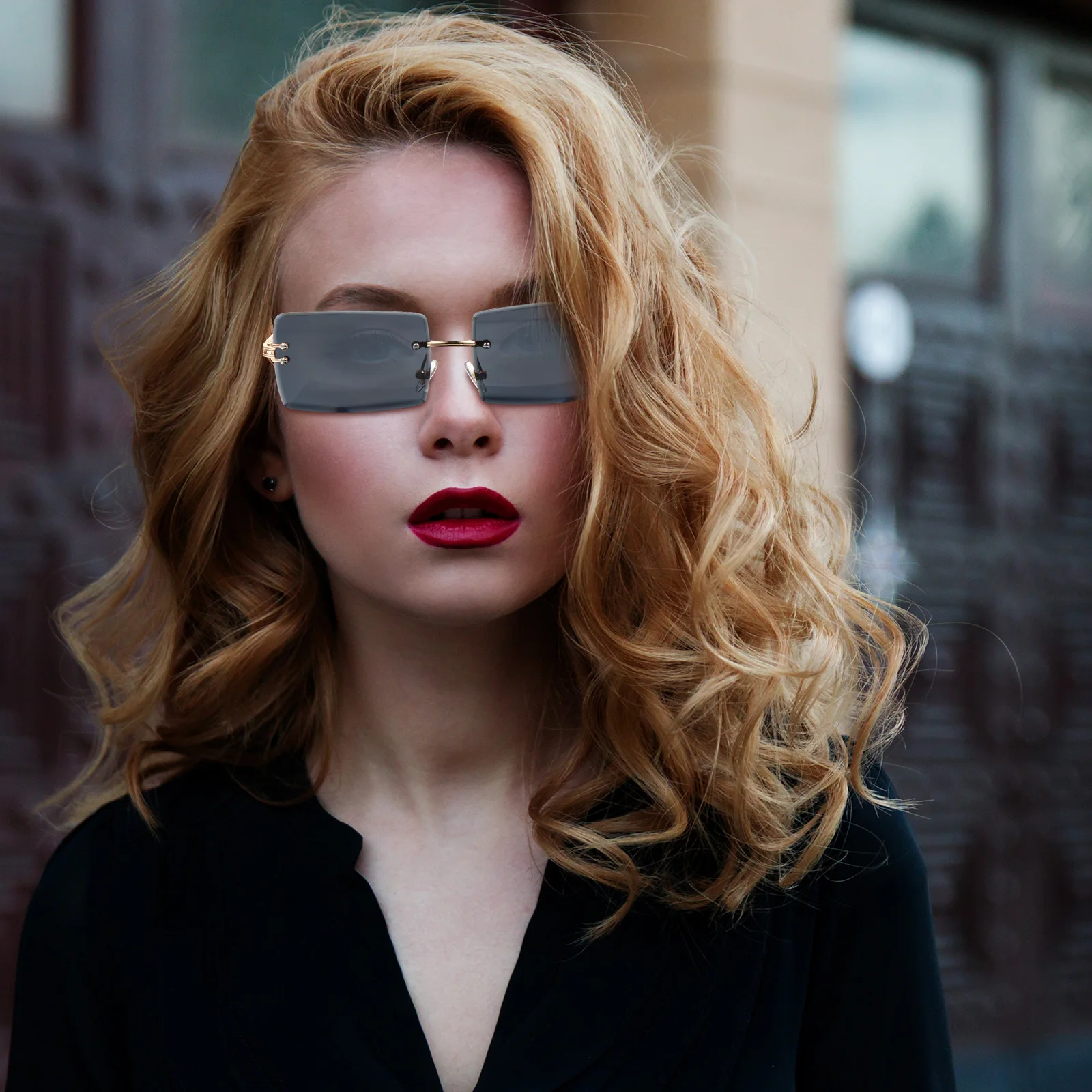 

Sunscreen Sunglasses Fashion Beach Eyewear Vintage Spectacles Black Outdoor Vacation UV Protection Practical Glasses Metal PC