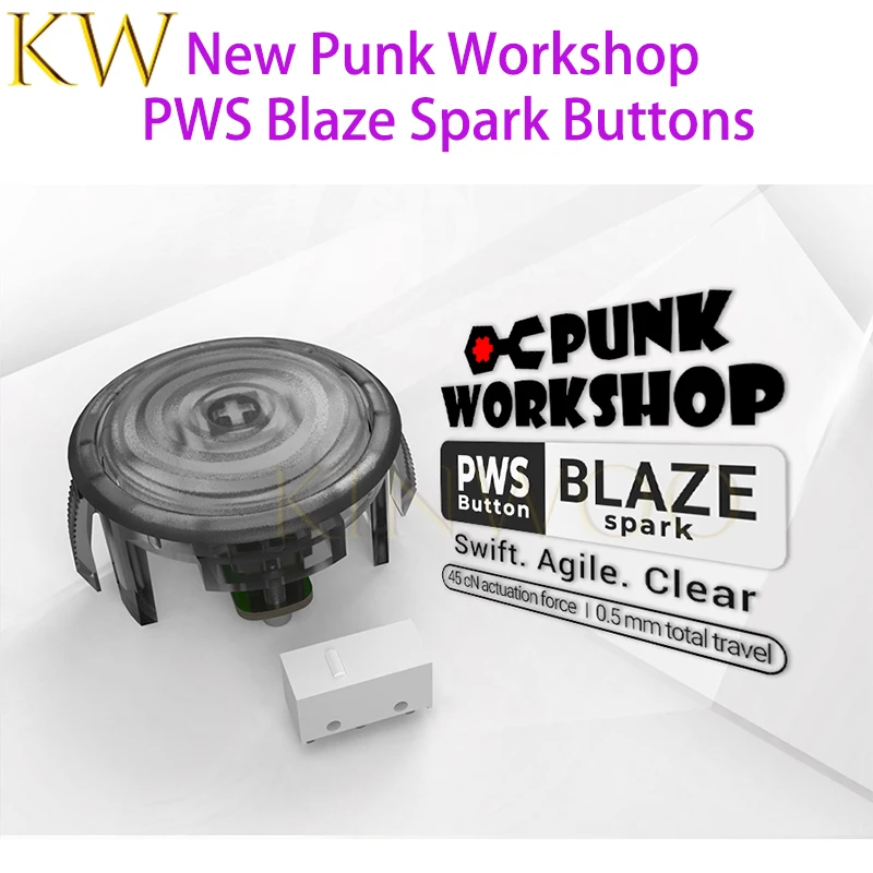 ورشة عمل فاسق أصلية جديدة PWS الحريق زر شرارة لا كتم microswitch 24mm30mm لـ Hitbox Arcade لتقوم بها بنفسك خزانة بناء آلة MAME #1