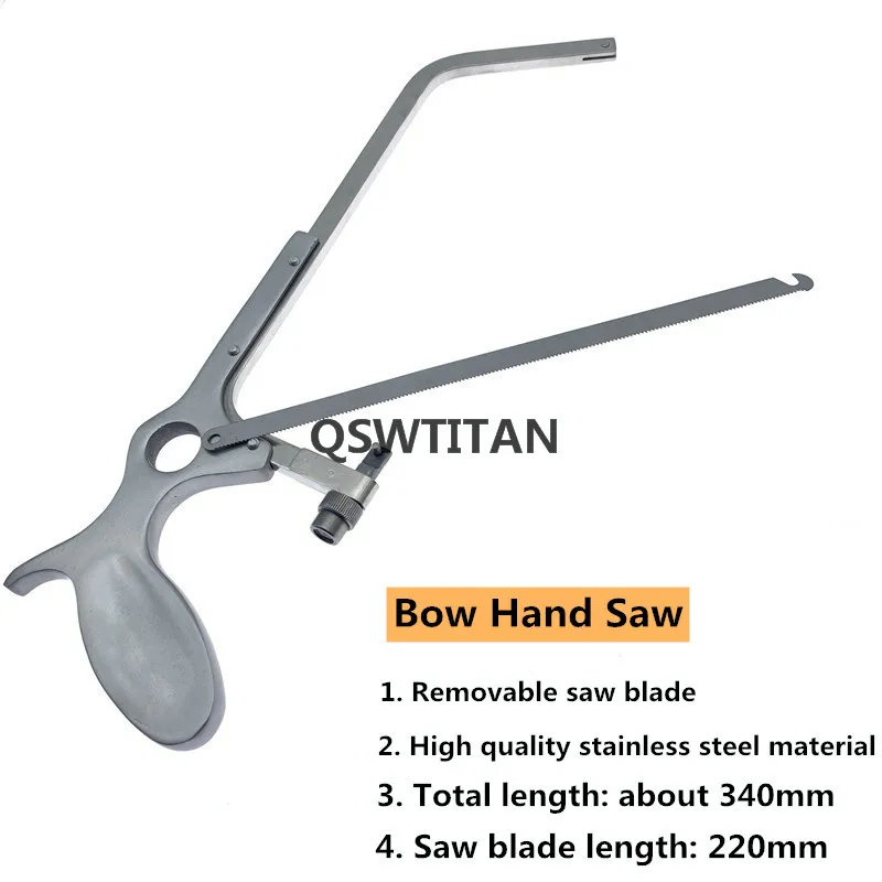 Bone saw Gypsum saw Bow hand saw replaceable saw blade 34cm Stainless steel Veterinary orthopedics Instruments