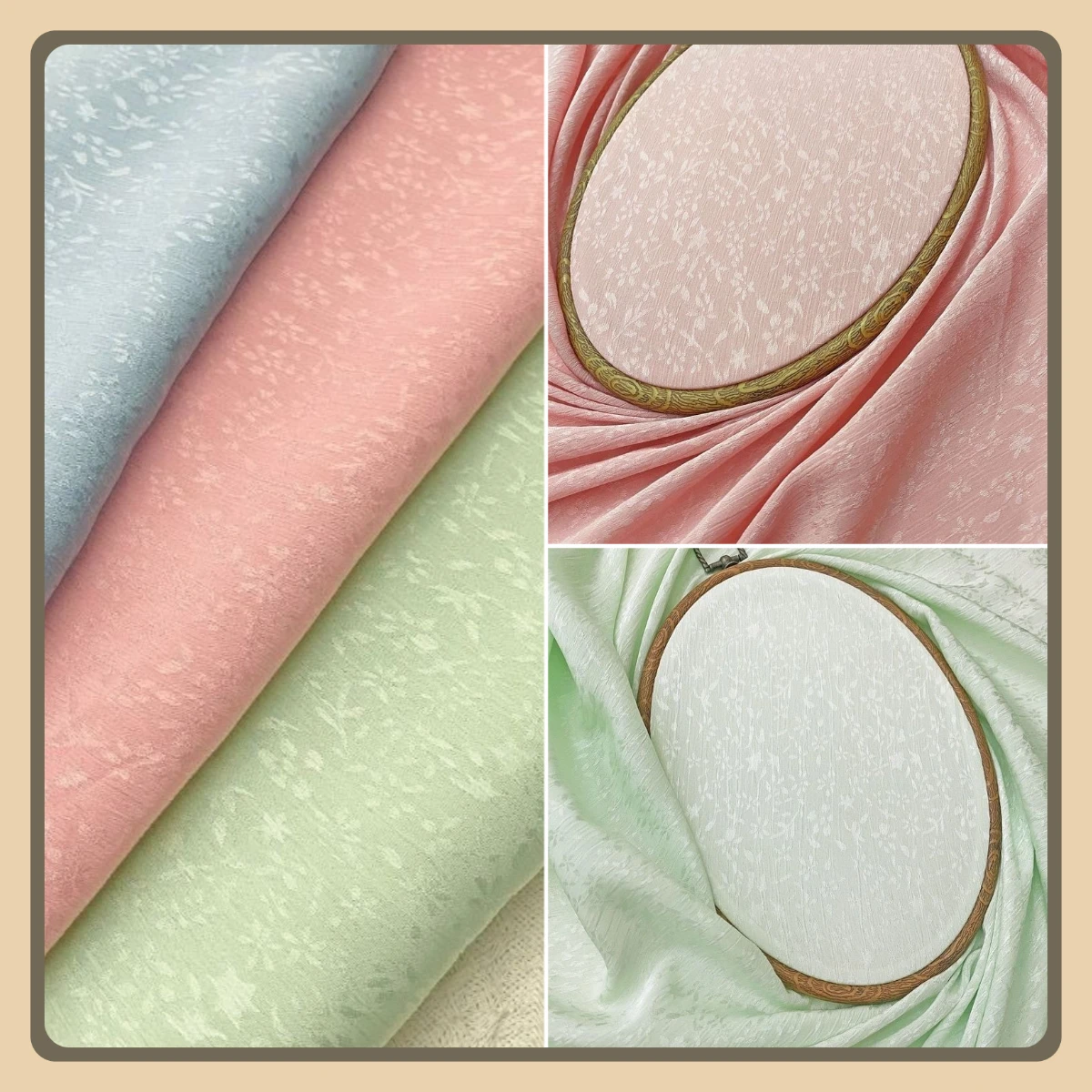 

Шифоновая жаккардовая ткань с цветочным принтом допамина для юбки Hanfu Qipao, древний стиль, темный узор, материал платья, шитье своими руками