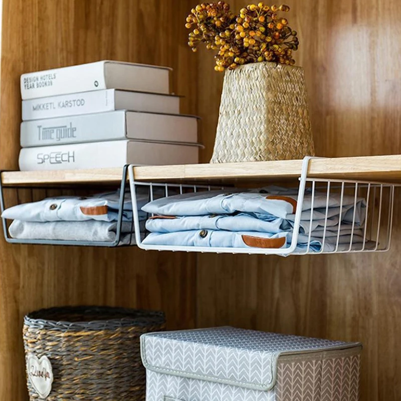 Cesta colgante multifuncional perforada para cocina y baño, estante de almacenamiento con fondo de hierro, cesta de alambre colgante
