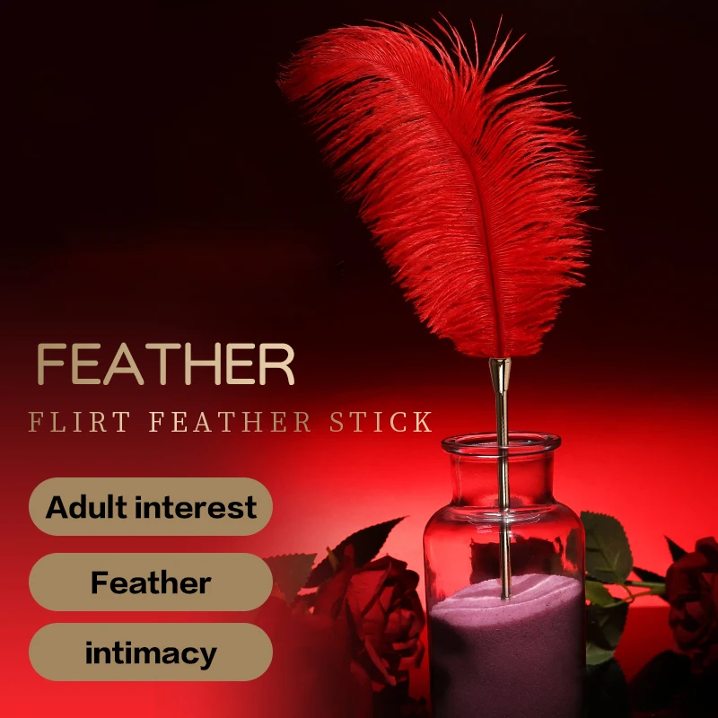 JIUAI Flirt feathered whip slave clitoris stimulation couple female adult game used for role-playing party decorations