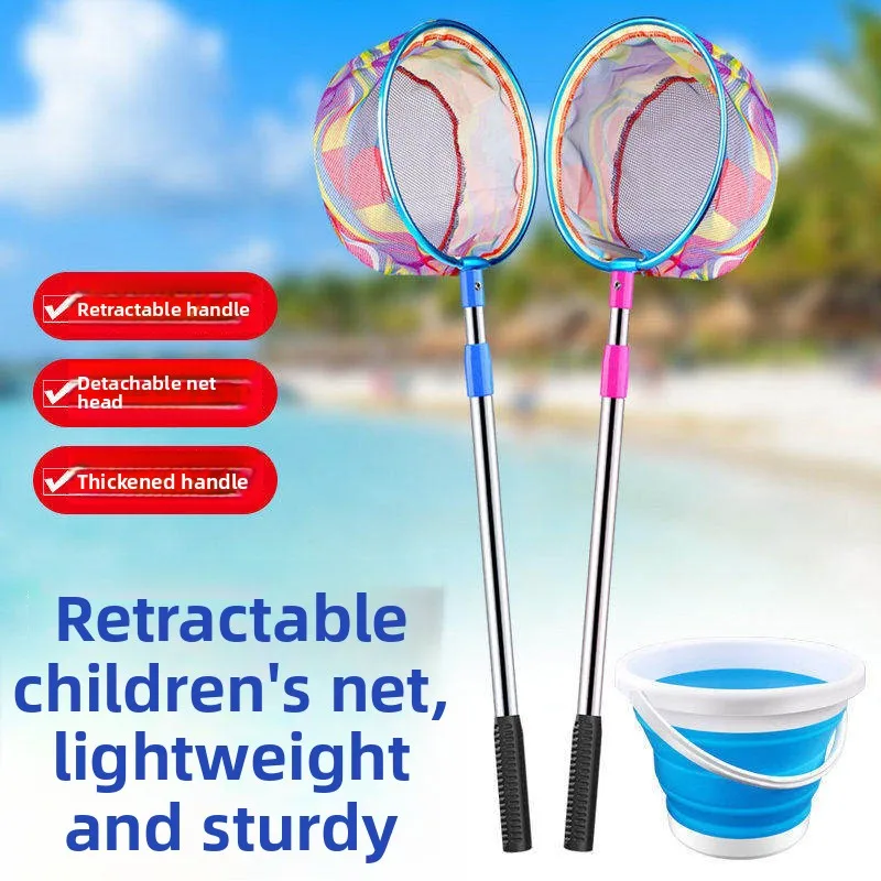 rede-de-pesca-infantil-rede-de-borboleta-capturador-de-insetos-vara-extensivel-de-material-de-carbono-resistente-cesto-pa