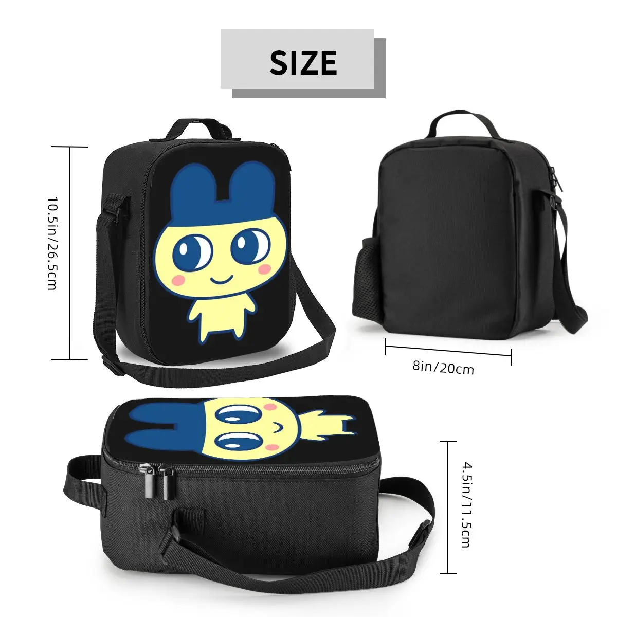 Tamagotchi Mametchi معزول حقيبة الغداء للمدرسة بينتو تخزين صناديق الطعام حاوية مانعة للتسرب برودة علب الاغذية الحرارية حمل #2