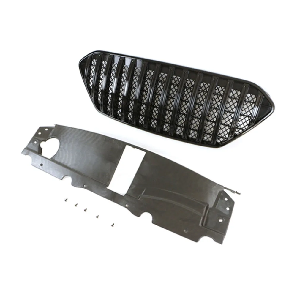 Bild 5: Für Hyundai IX35 2010-2013 Glänzend Schwarz Oder Chrom Auto Oberen Racing Grille Haube Grill Front Kühlergrill Passt ABS Zubehör
