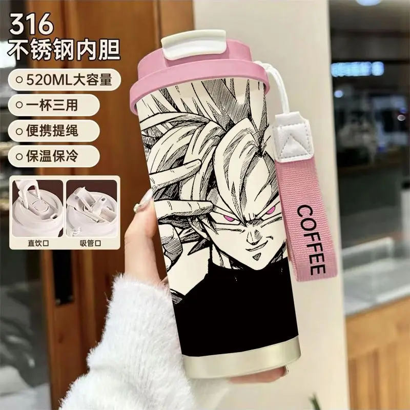 Dragon Ball 316 Edelstahl-Kaffeetasse, niedlicher und stilvoller Cartoon-Wasserbecher mit großem Fassungsvermögen, Geburtstagsgeschenk für Freunde – Detail 1