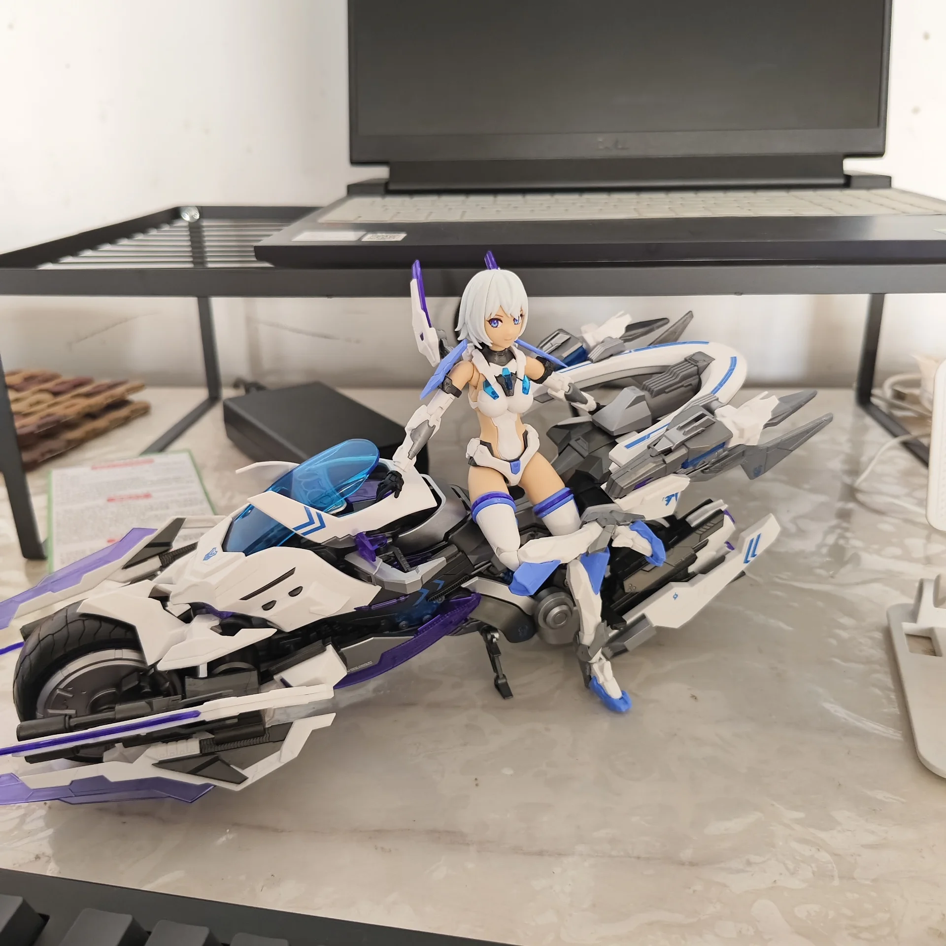 Ms General Mecha Girl Action Figure Mg 05 Ma Chao Qiang Liang Assembleable Plastic Model Kit Motorcycle Collectible Display