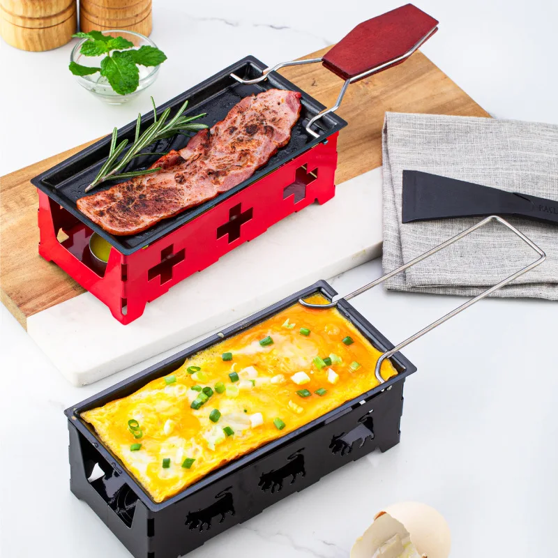 Portable Swiss Cheese Grill Mini Non-Stick Butter Cheese Grill Pan Scotch Bonnet Grill 1Set