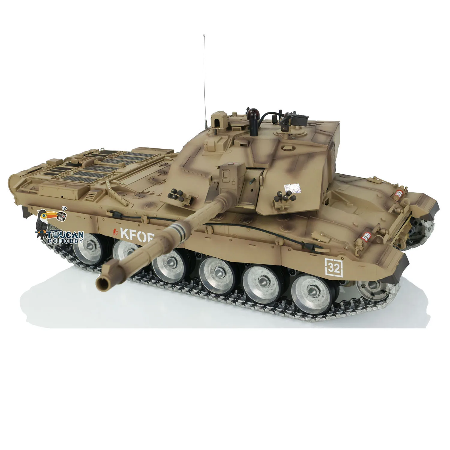 Henglong 1/16 7.0 RTR Carro armato RC Challenger II 3908 Personalizza 360 ° Modello militare di binari in metallo con torretta per collezionisti di adulti