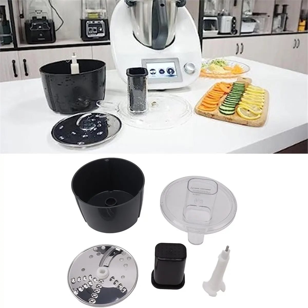 Food Processor Container Cutter Kit for TM5 TM6 - Versatile Kitchen Attachment Set