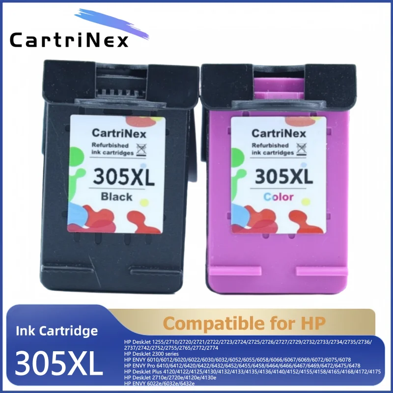 Compatible ink cartridge for HP 305 305XL HP305 DeskJet 1255 2710 2720 2721 2722 2723 2724 2725 2726 2727  2729 2732 273 2735