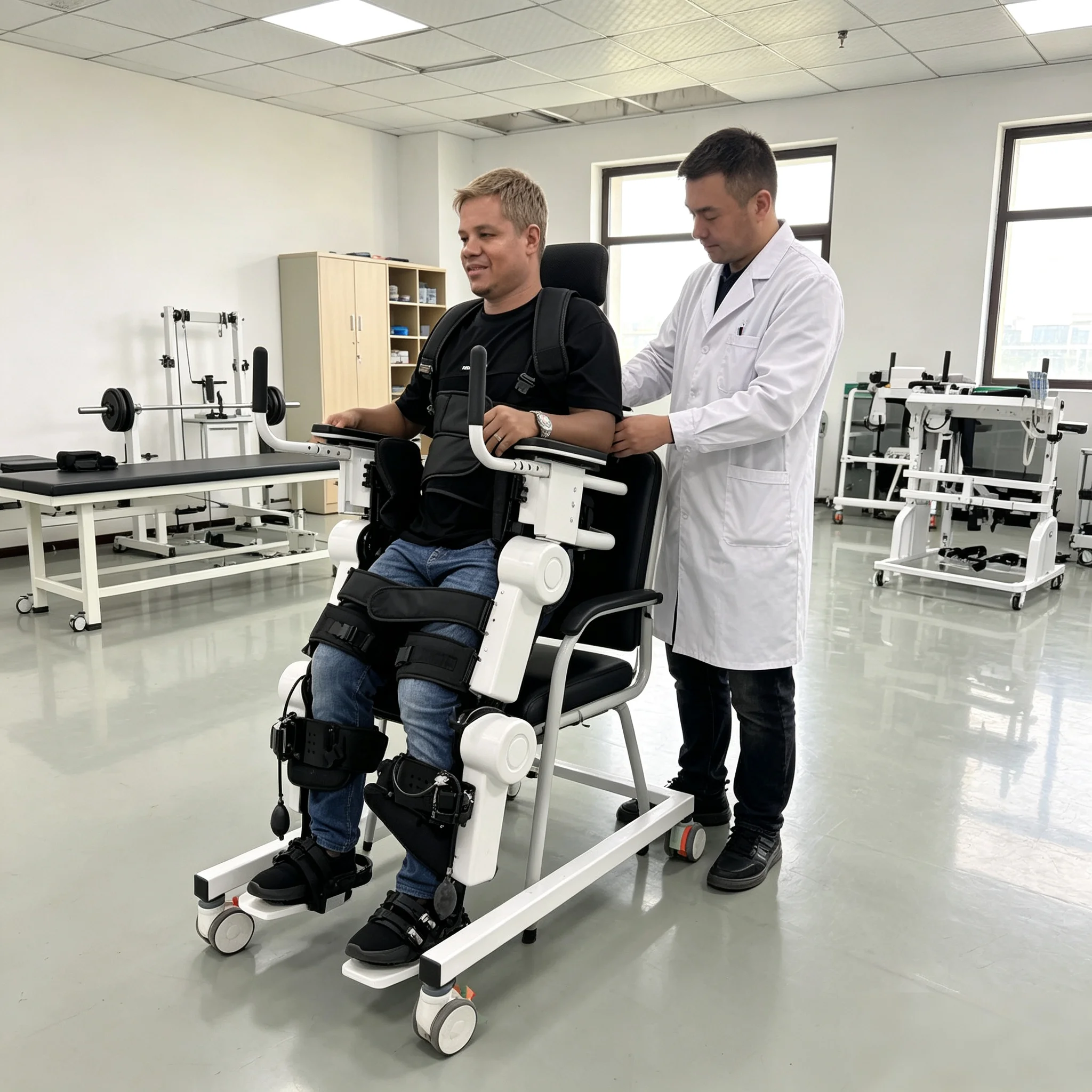 New Lower Limb Exoskeleton Robot for Gait Training, Full Body Safety Support