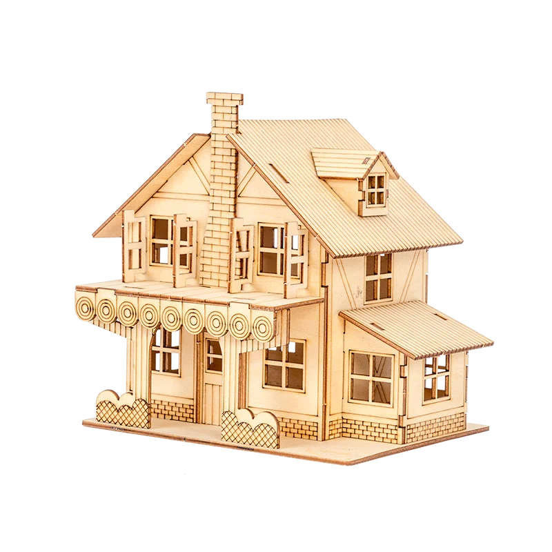 1:50 Schaal Miniatuur Gebouw Geprefabriceerd Huis Houten Cabine Diy Assemblage Model Kit Houten Constructeur Architectuur Materiaal