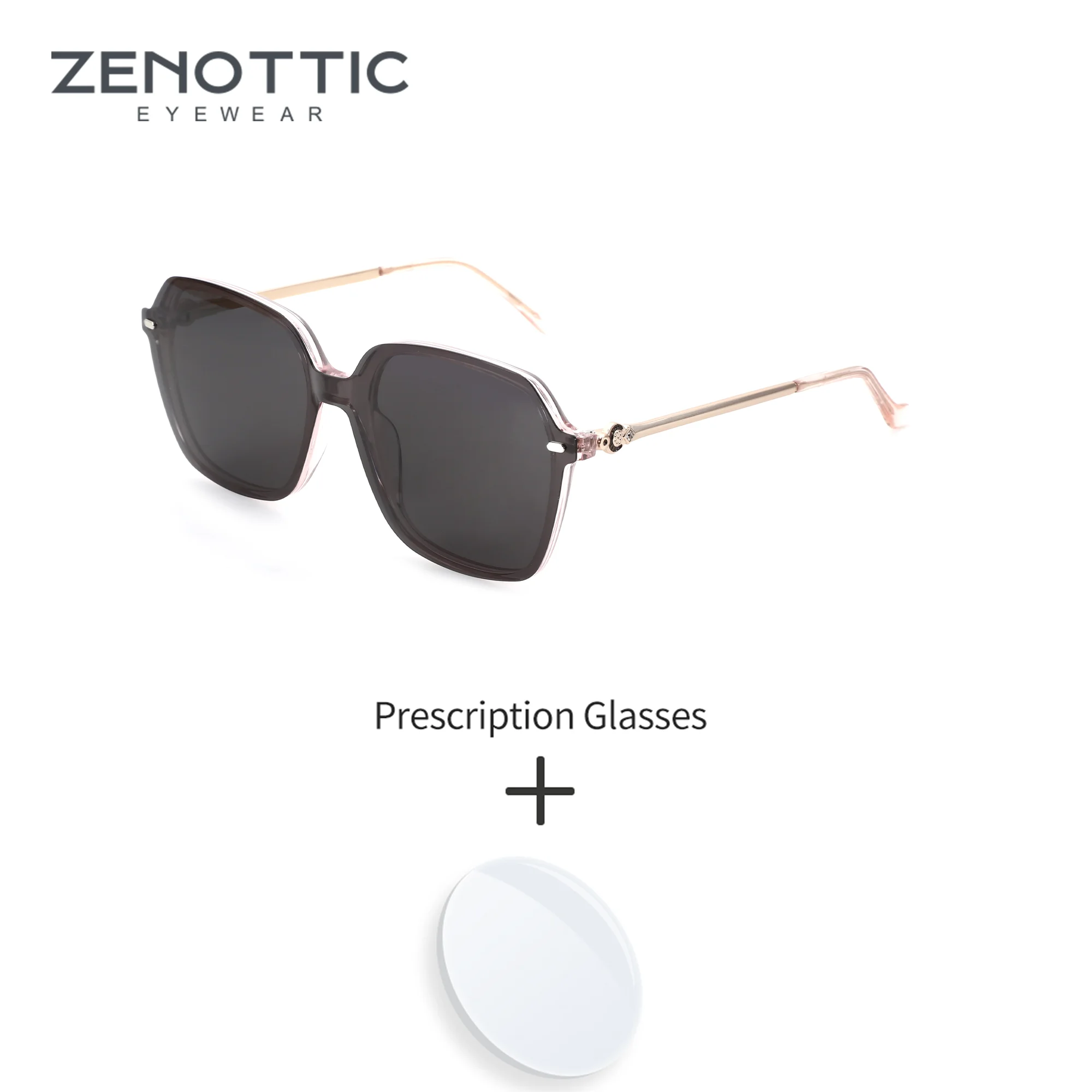 

ZENOTTIC M размер шестигранные магнитные клипсы на очки по рецепту ручной работы из ацетата для женщин солнцезащитные очки крепление линзы для близорукости