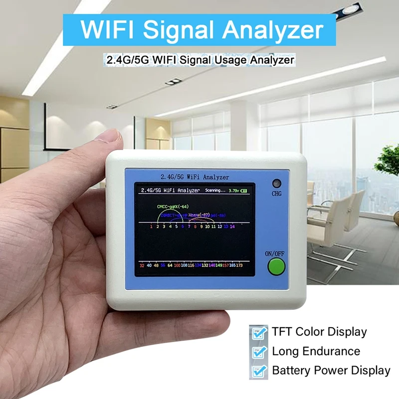 

Помощник по управлению маршрутизатором, 2,4G/Φ анализатор сигнала Wi-Fi с экраном 2,4 дюйма, тестер сетевого кабеля