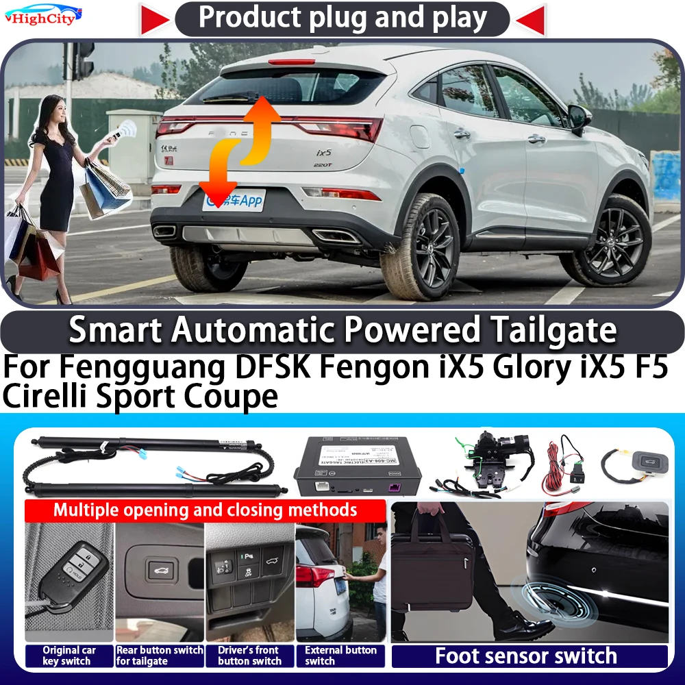 

For Fengguang DFSK Fengon iX5 Glory iX5 F5 Cirelli Sport Coupe OEM Smart Automatic Powered Tailgate Key Close Kit Power Tailgate