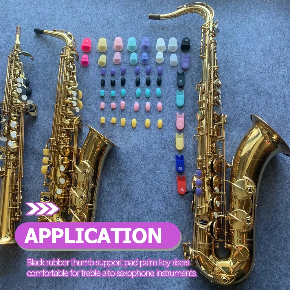 

6 Pcs Sax Side Key Pad Saxophone Covers Wind Instrument Alto Part Silica Gel Accessories Pads
