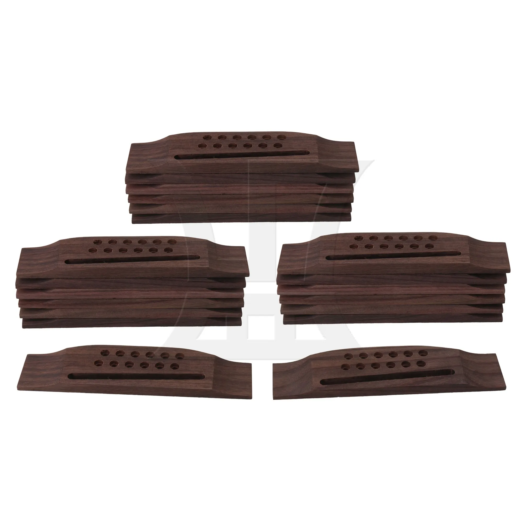 Yibuy 16x4.3cm Rosewood Guitar Bridges for 12 String Folk Acoustic Guitar Pack of 20