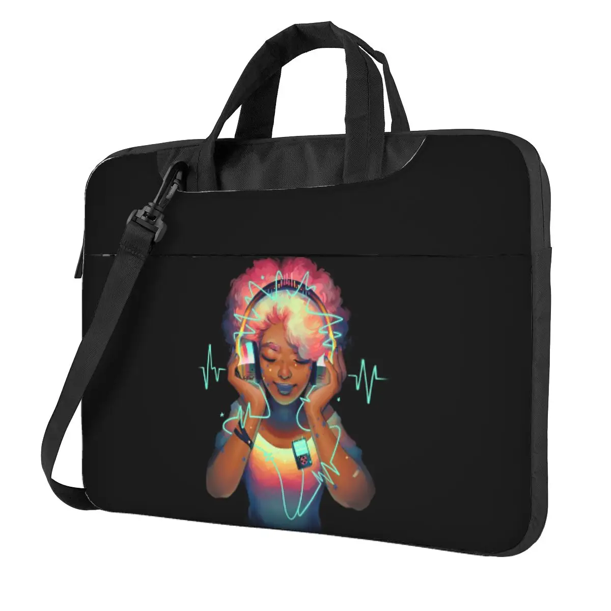 

MUSIC Crossbody Laptop Bag Case Computer Bag 13 14 15.6 Inch Notebook Pouch for Macbook Pro Lenovo