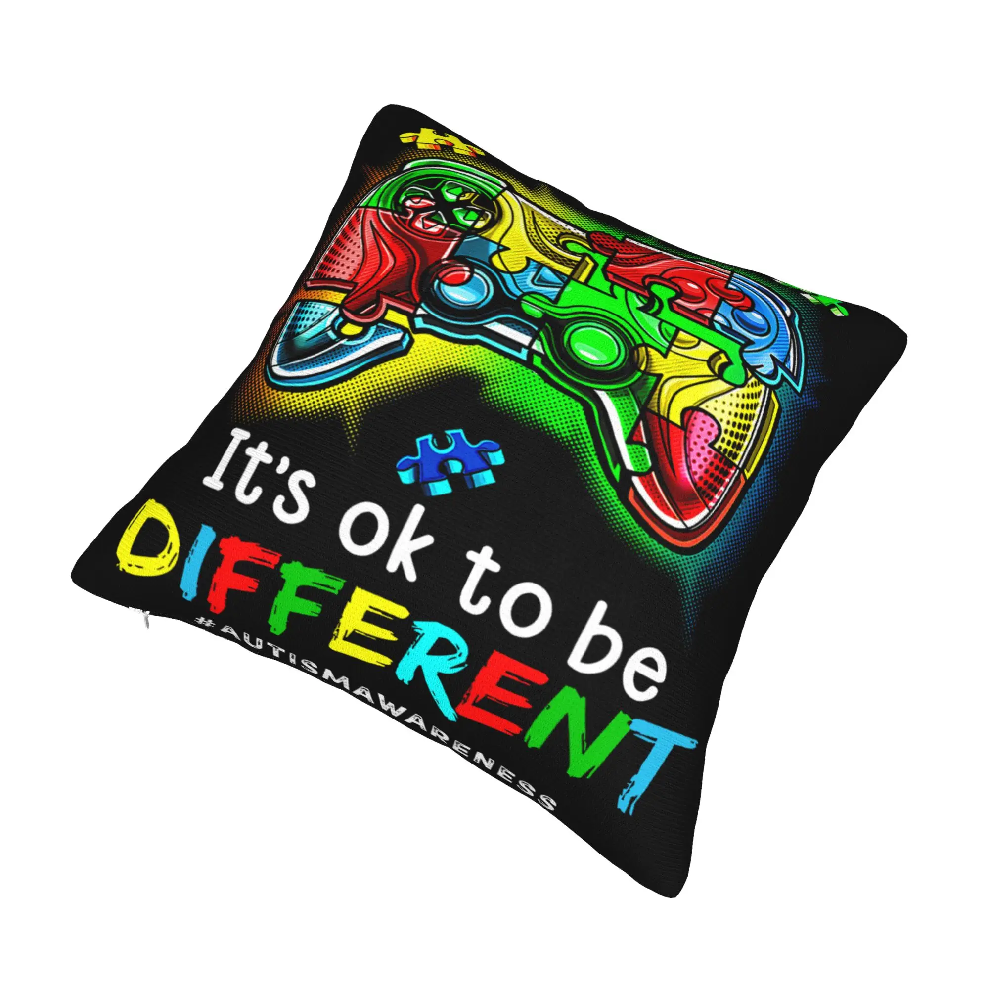 Dabbing Puzzle Autism Awareness Pillow Covers Printing Cushion Cover Decorative  Throw Pillow Case Cover Home Multiple Sizes