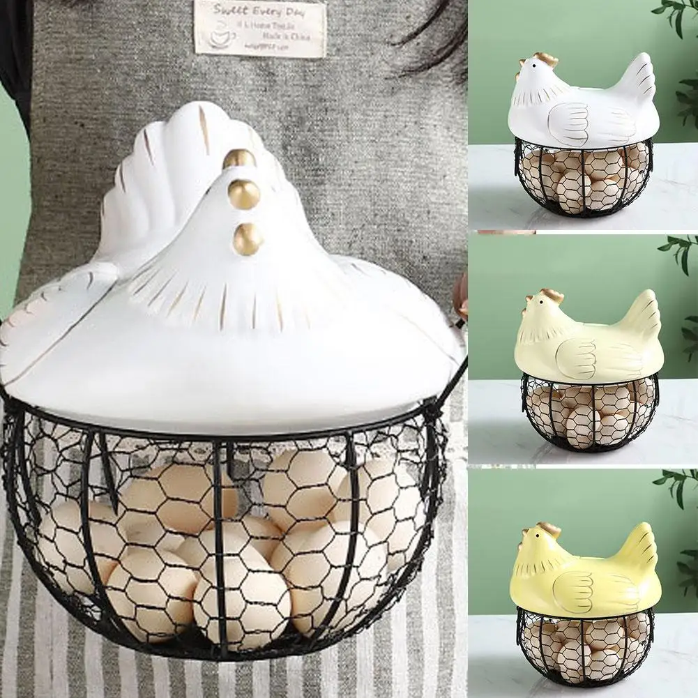 

Egg Basket Holder Baskets Eggs Gathering Chicken Storage For Countertop Cartons Farm Ceramic Collection Container Q2q9