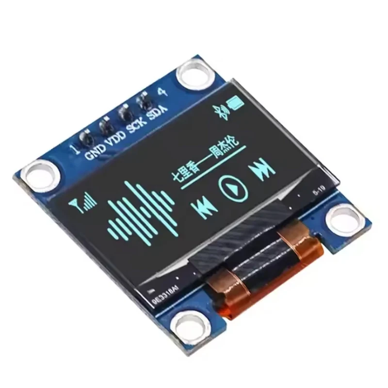 رؤوس OLED مقاس 0.91 بوصة، تتضمن رؤوس OLED مقاس 0.96 بوصة، شاشة 128 × 64 I2C، واقي مطلي مسبقًا، أبيض وأزرق، فردي