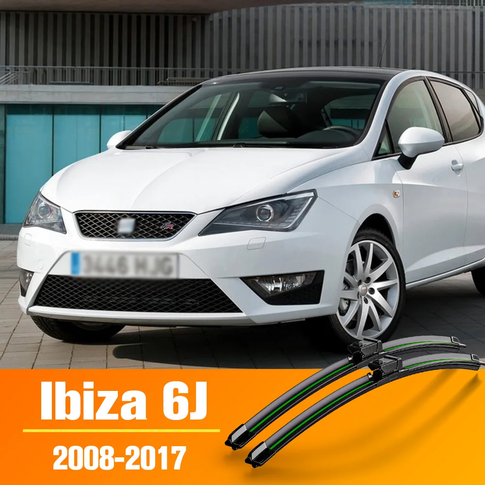 Wiper Front Wiper Blades For SEAT Ibiza 6J 2008-2017 2009 2010 2011 2012 2013 2014 Windshield Windscreen Front Window 24\