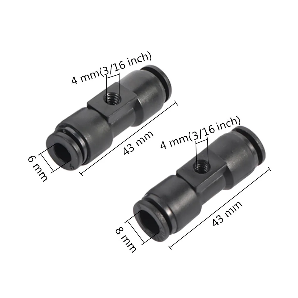 10Pcs Plastics 3/16“ Thread Slip Lock Quick Connector for Garden Tubing Drip Irrigation Watering System Nozzles Couplings