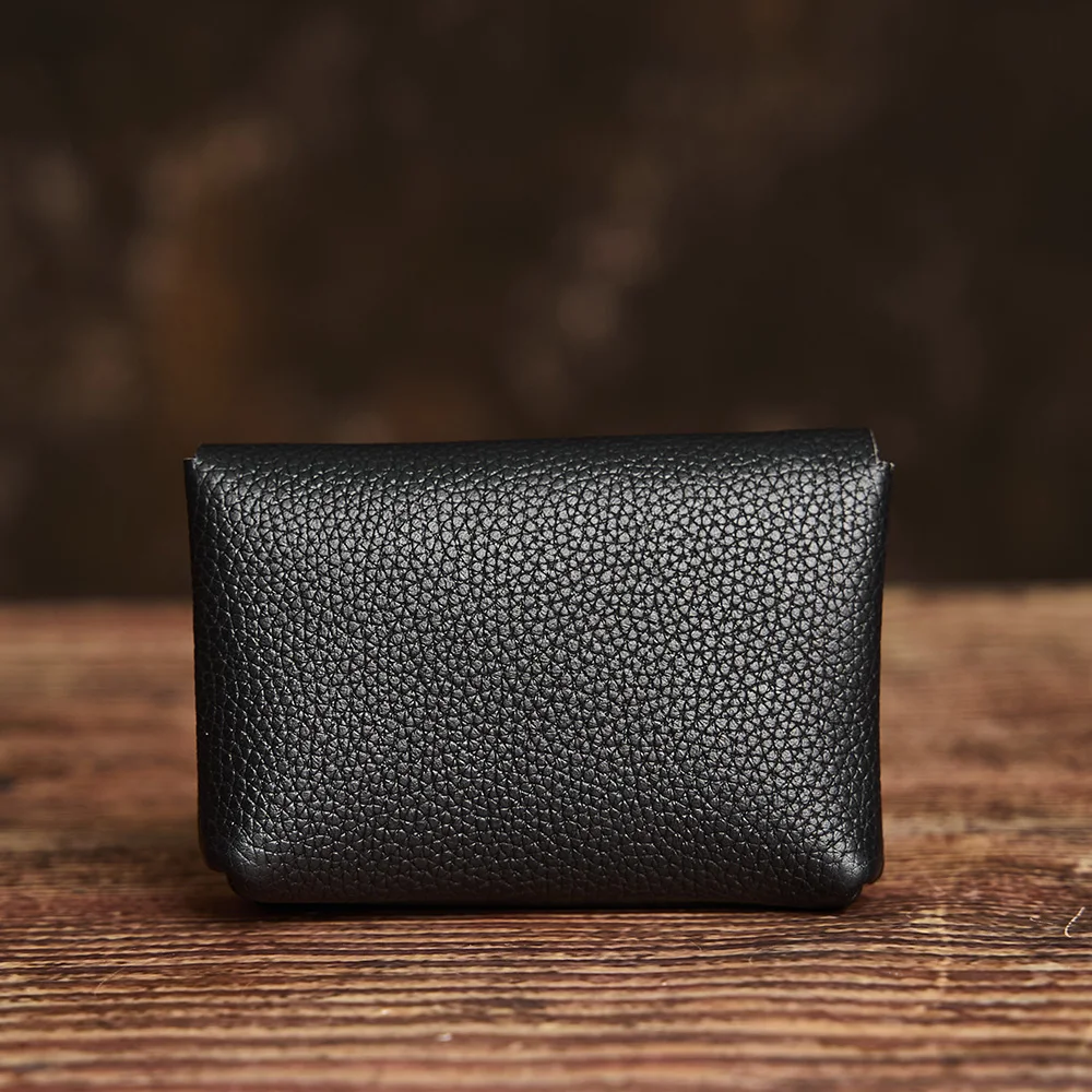 NUPUGOO Echtes Leder Retro Geldbörse männer Doppel Brieftasche Kleine Karte Tasche Männer Und Frauen Universal Münze Schlüssel Tasche – Detail 17