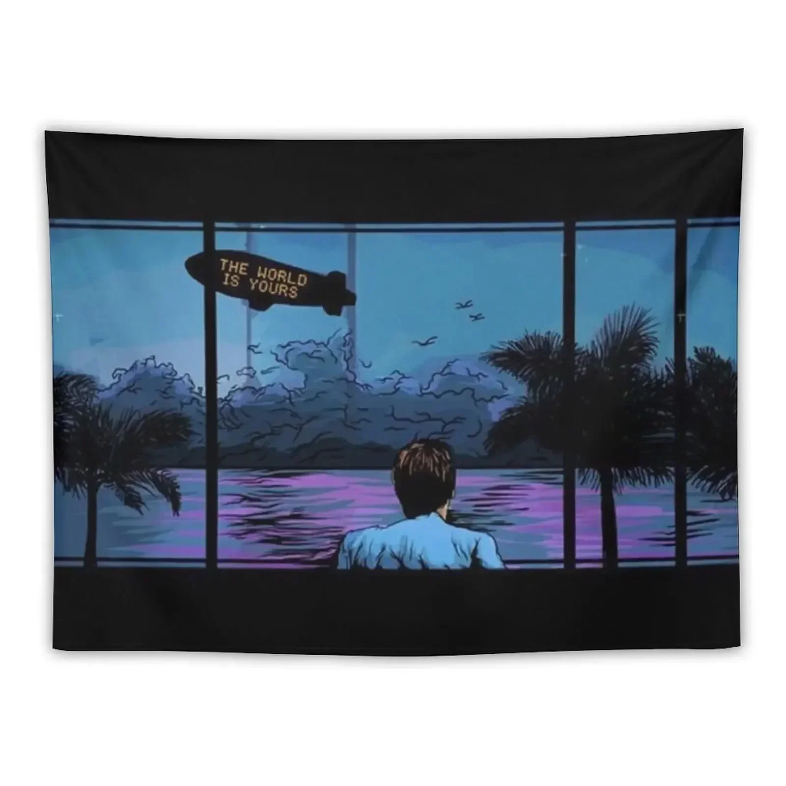 scarface The World is Yours Tapestry Bathroom Decor Anime Decor Wall Art House Decor Tapestry