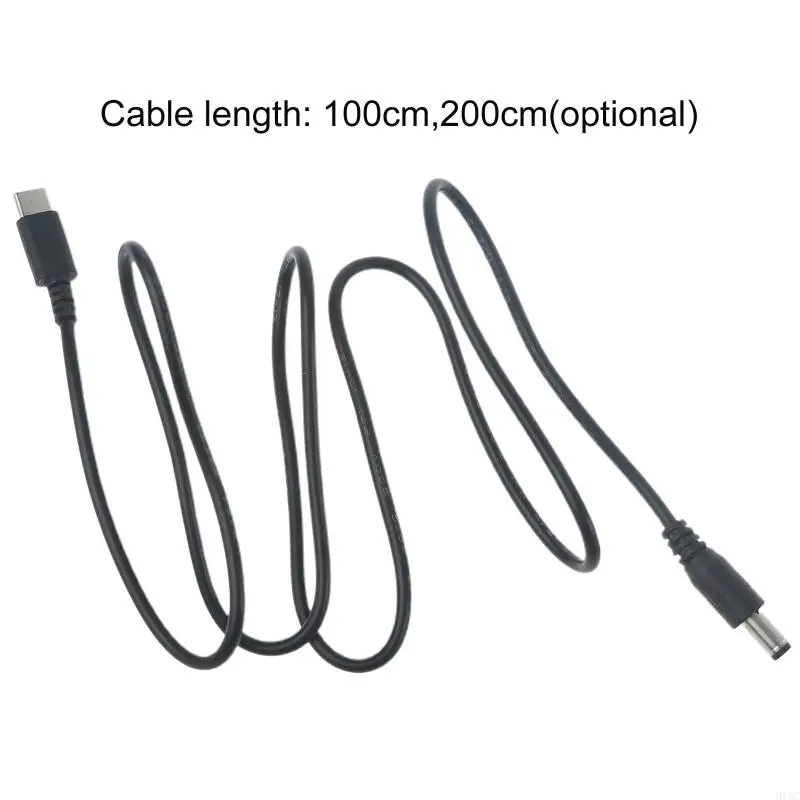 918C USB C para 5,5x2,1mm 3,5x1,35mm 4,0x1,7mm conversor alimentação para roteadores