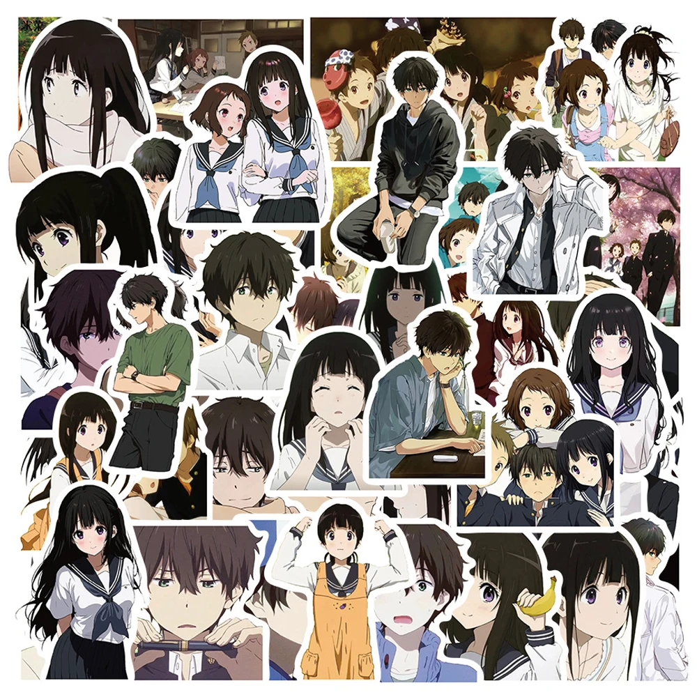 

10/30/50pcs Hyouka Anime Stickers Cute Chitanda Eru Oreki Houtarou Decals Water Bottle Luggage Phone Cartoon Kid DIY Sticker Toy