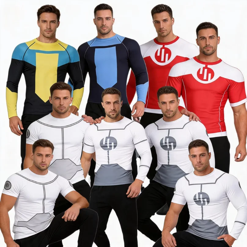 Invincible Cosplay Rash Guard Diving T Shirt BJJ RashGuard Long Short Sleeve MMA Clothing Men Women Viltrumite Gym Shirt Costume