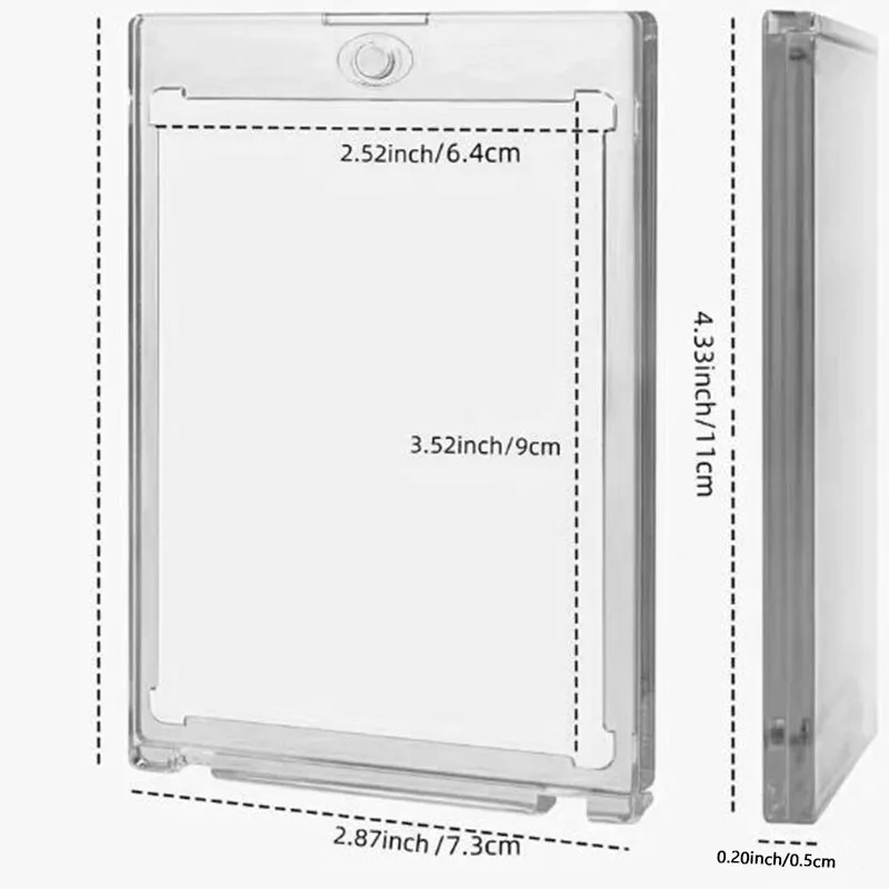

1/5/10 шт. Прозрачные магнитные держатели для карт, футляры для игровых и спортивных коллекционных карт, защитные чехлы для фотографий K-pop айдолов