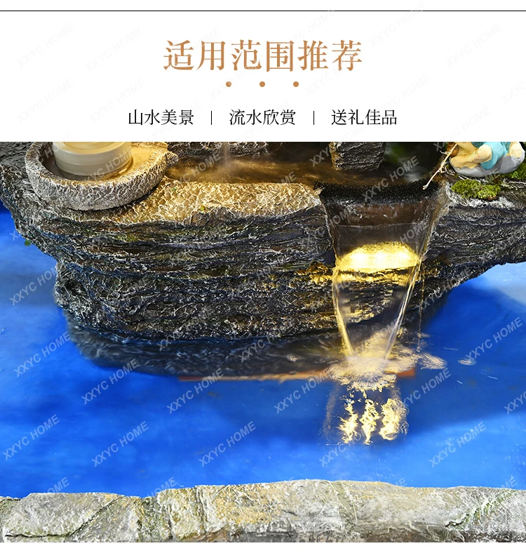 Outdoor Large Rockery Fountain Fish Pond Large Floor Indoor Fountain Waterscape Floor Ornaments