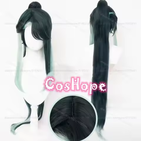 Cloud Retainer Cosplay Wig Xianyun Wig Dark Blue Green Wig Cosplay Anime Cosplay Wigs Heat Resistant Synthetic Wigs