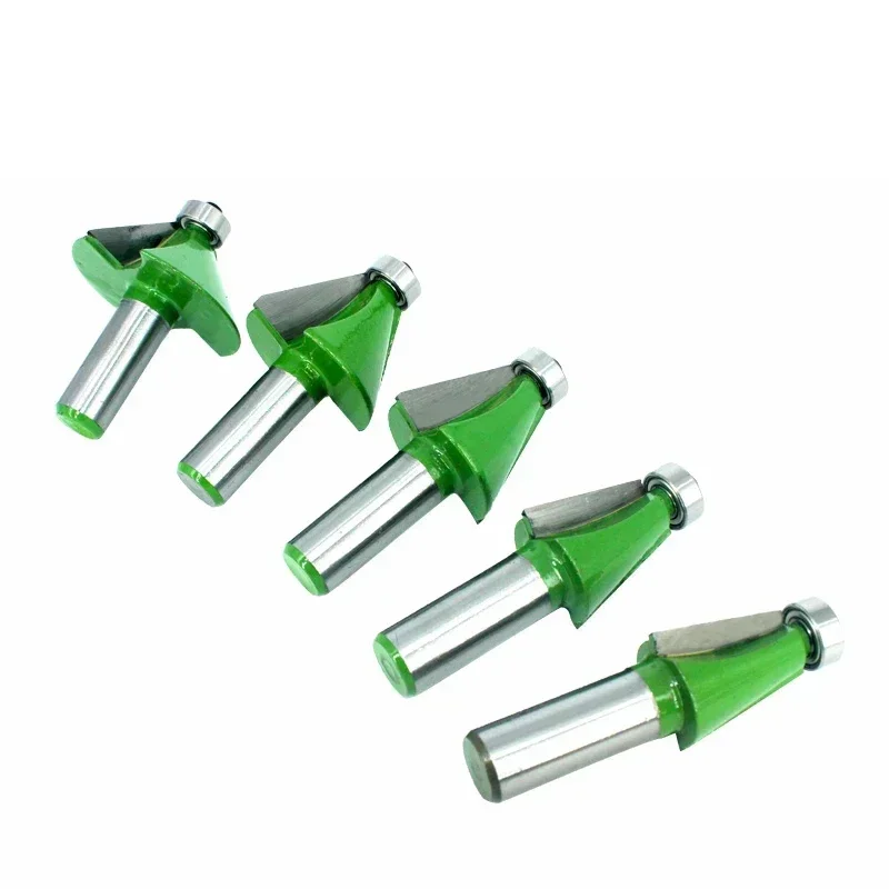 

5pcs 12MM 1/2" Shank Chamfer Router Bit 11.25 15 22.5 30 45 Degree Milling Cutter for Wood Machine