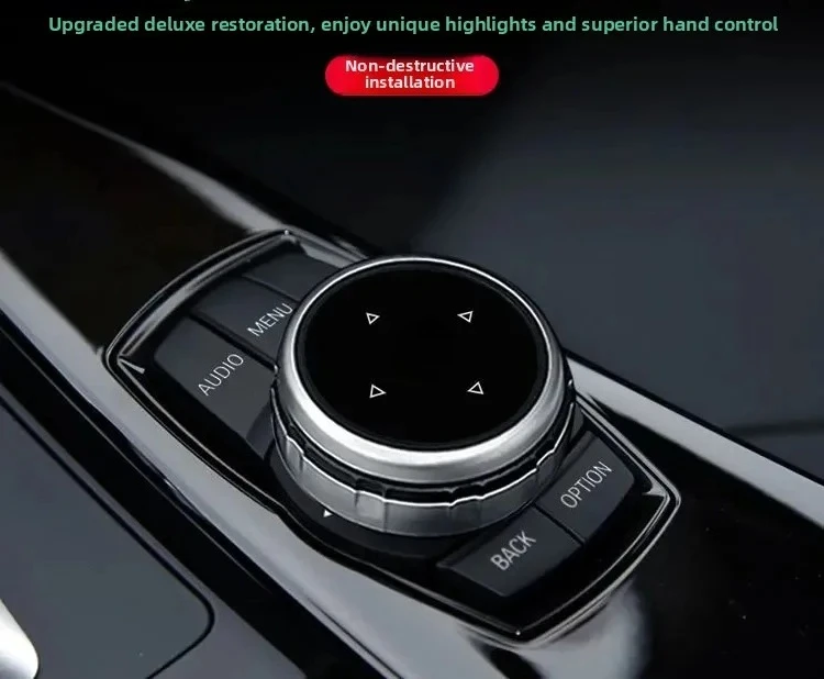 For BMW 1 2 3 4 5 6 7 Series X1 X5 X6 F20 F30 F10 F07 E60 E90 E70 IDrive Car Multimedia Big Knob Covers Button Trim Control