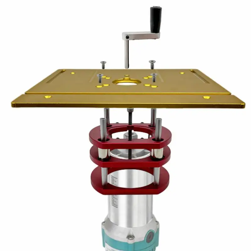 Imagem -02 - Router Metal Router System Kit Carpintaria Router Tabela Inserir Placa Base Levantamento Manual Serra de Mesa