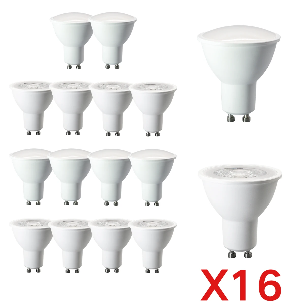 

16 шт. светодиодные точечные светильники GU10 лампы 3 Вт 5 Вт 6 Вт 7 Вт 8 Вт 9 Вт светодиодные лампы переменного тока 220 В без мерцания натуральный белый свет 3000K 6000K для домашнего derec