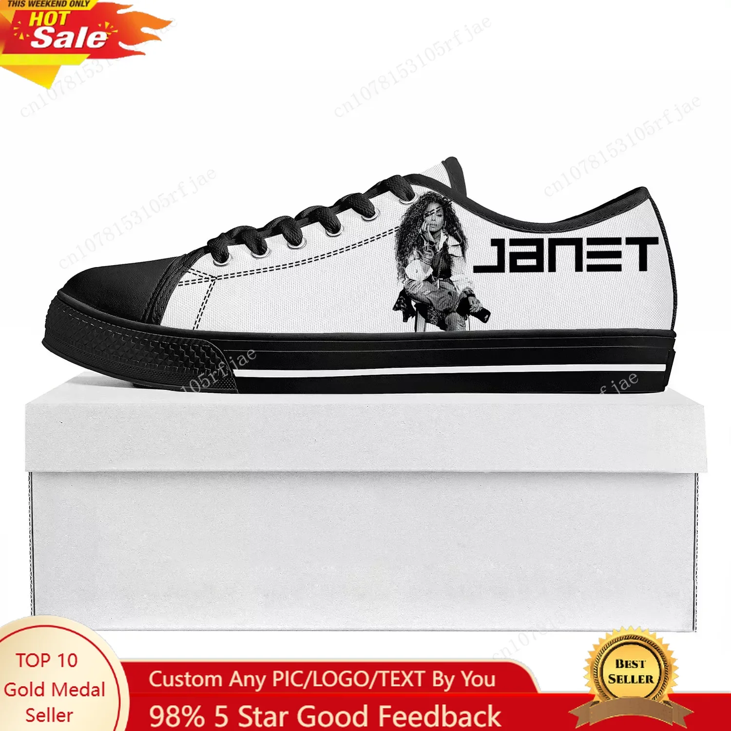 Janet Jackson Singer Low Top High Quality Sneakers Mens Womens Teenager Canvas Light Sneaker Casual Couple Shoes Custom Shoe