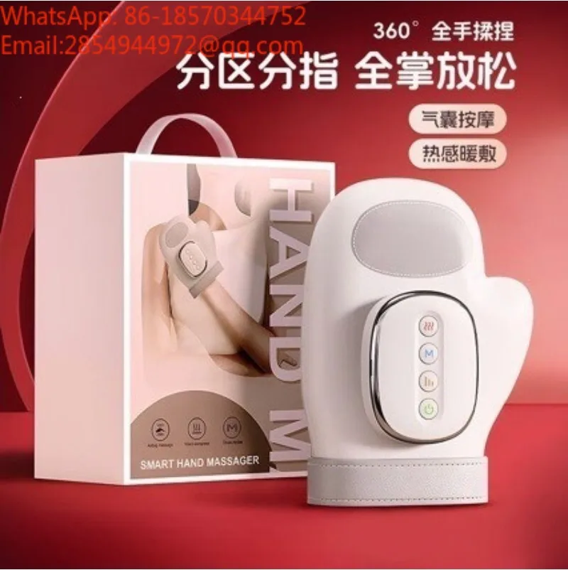 Wireless Hand Massager Smart Air Pressure Heat Compression Finger Separation Wrist Joint Massage Device
