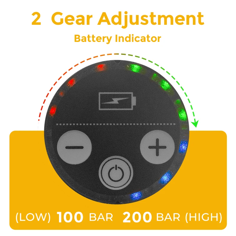 BABEQ 200Bar pistola per autolavaggio senza spazzole ad alta pressione ugelli multipli pistola ad acqua elettrica per strumenti di lavaggio Auto Wireless per la casa automatica