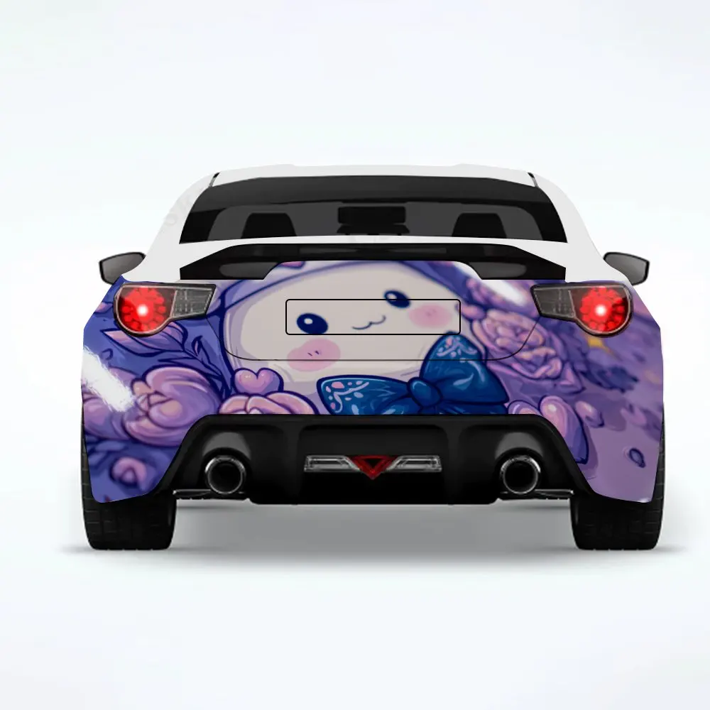 

Персонаж шеф-повара с узорами - виниловая наклейка на заднюю часть автомобиля, водонепроницаемые самоклеящиеся виниловые наклейки для хвоста и бампера автомобиля, деко