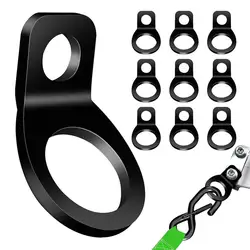 Tie-Down Anchors Hooks 10pcs Stainless Steel Lashing Rings With Black Powders Coating Tie Down Strap Rings For Golf Cart Fence