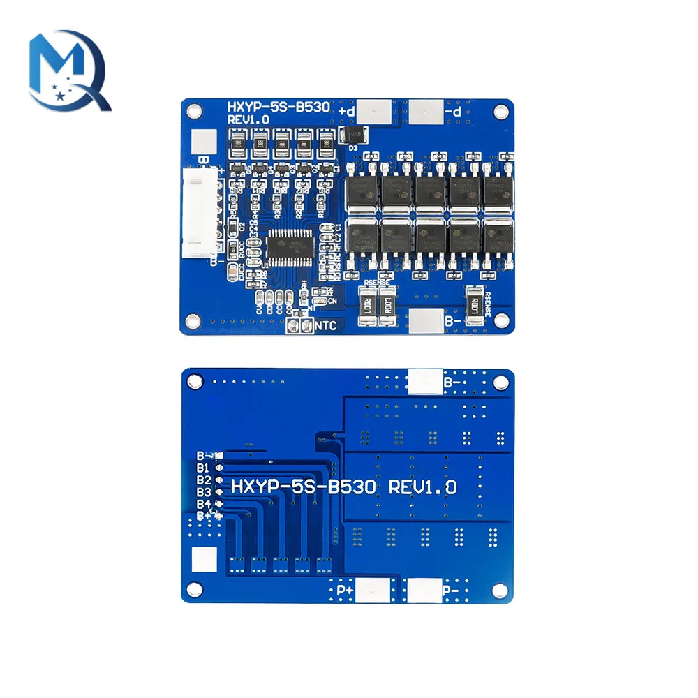 5S Li-ion Lithium Battery Protection Board 18V Power Module 21V Charge Discharge Board Equalization Temperature Control 30A 45A