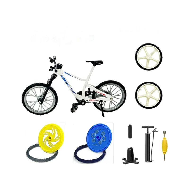 نموذج دراجة صغير مقلد، لعبة دراجة الطريق، تزيين الكيك، منتج قابل للجمع، دراجة ذاتية الصنع بعجلات قابلة للإزالة، مركبة مصنوعة من خليط معدني