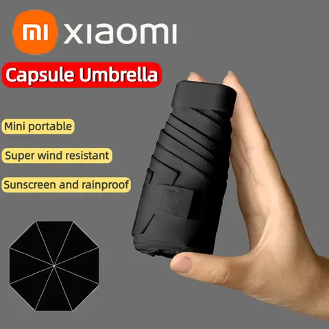 Xiaomi Ultra Compact Mini Umbrella With Black Coating Portable Pocket Sun Rain Dual Use Lightweight Travel Umbrella For WomenMen