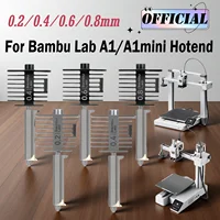 Mini kit Hotend oficial de varios tamaños Bambu Lab A1/A1 | Conjunto de boquillas de acero endurecido de 0,4 mm Conjunto de actualización de extremo caliente de flujo estándar